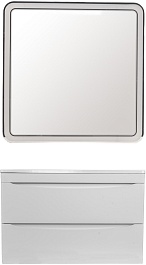 Style Line Мебель для ванной Бергамо Мини 80 подвесная белая Люкс антискрейтч Plus – фотография-1